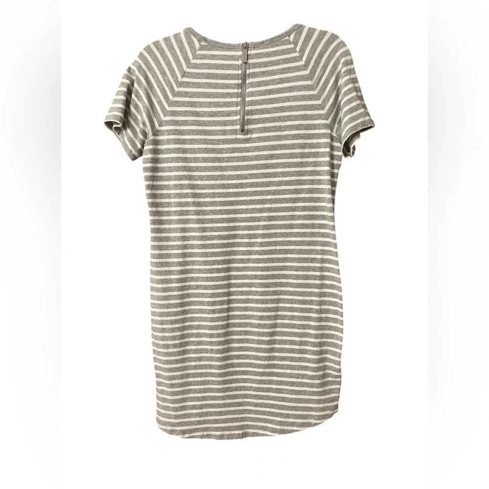 Michael Kors grey and white striped tshirt dress